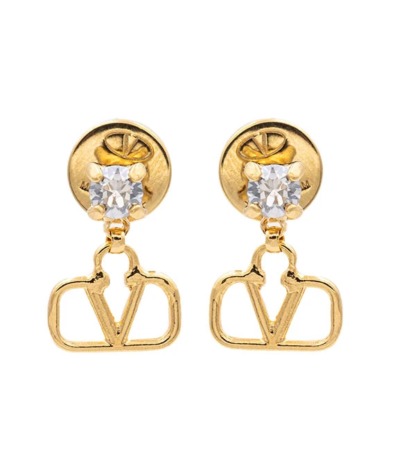 Valentino V logo embellished earrings