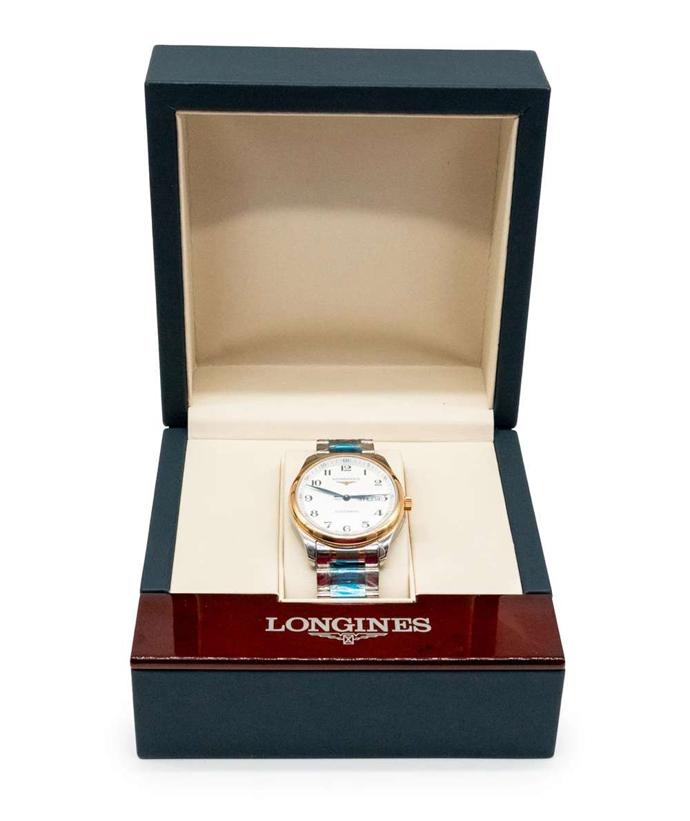 Longines Master Collection L2.755.5.79.7 Automatic Stainless Steel and 18k Rose Gold Silver Dial Men's Watch 38.5mm Swiss Movement