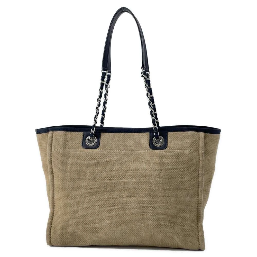 Chanel Beige Canvas Medium Deauville Tote Bag