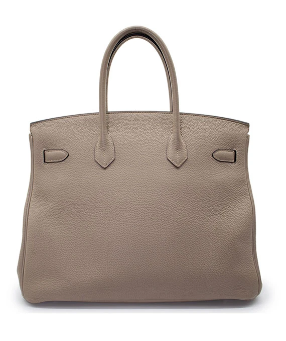 Hermes Gris Tourterelle Grey Togo leather Birkin 35 Handbag With ...