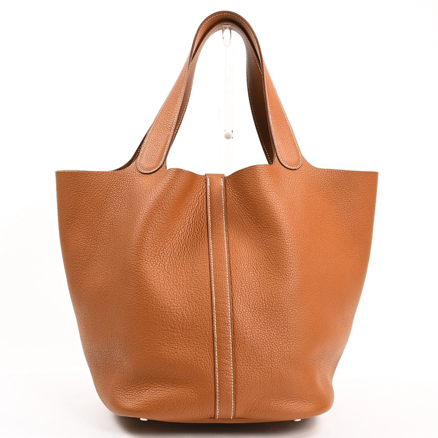 Hermes 2009 (Stamp M) Picotin Rock GM Gold Color Handbag with Palladium Hardware
