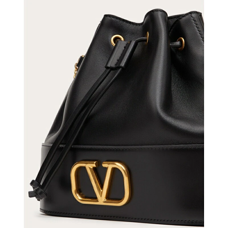 Valentino Garavani V Logo Signature Mini Chain Bucket Bag