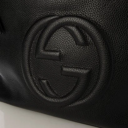 Gucci Black Leather Soho Zip Hobo Bag