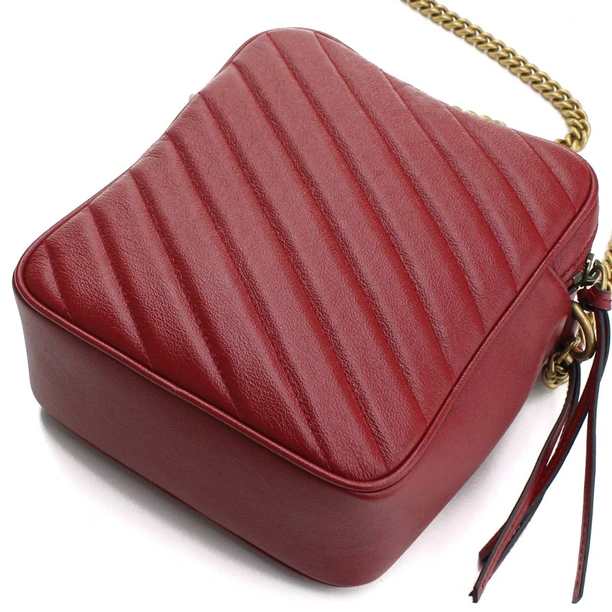 Gucci Red GG Marmont 2.0 Diagonal Shoulder Bag