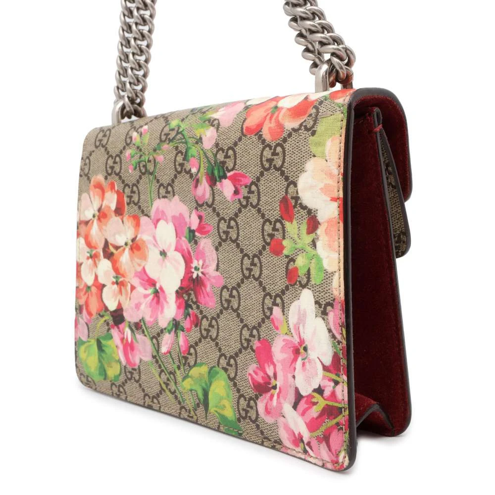 Gucci Brown Canvas Mini GG Supreme Blooms Dionysus Shoulder Bag