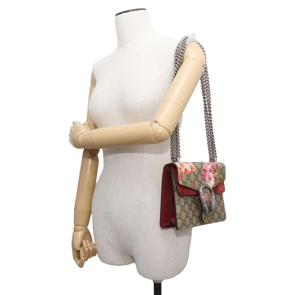 Gucci Brown Canvas Mini GG Supreme Blooms Dionysus Shoulder Bag