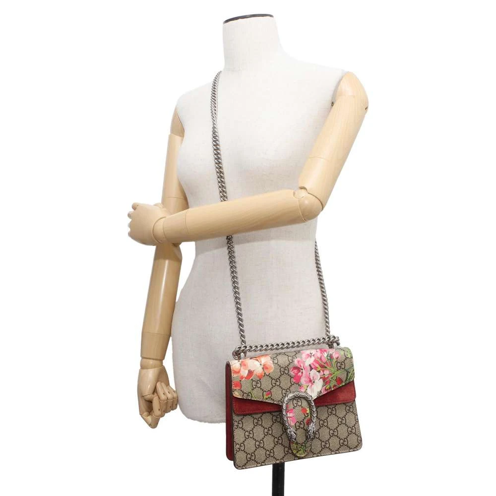 Gucci Brown Canvas Mini GG Supreme Blooms Dionysus Shoulder Bag