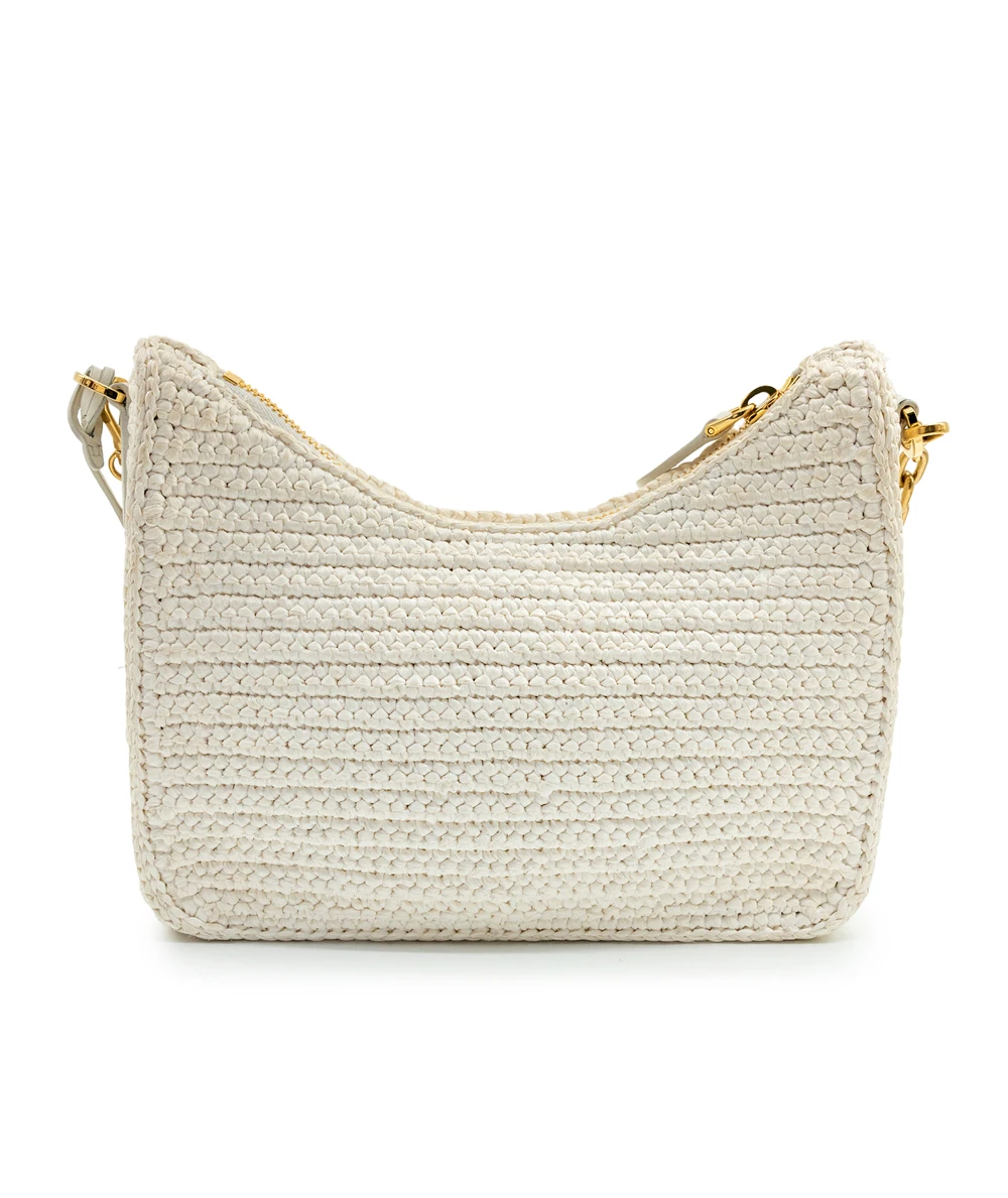 Prada White Re-Edition 2005 Crochet Bag