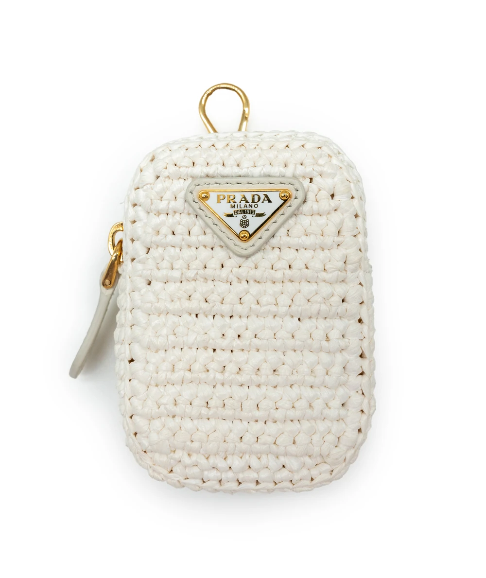 Prada White Re-Edition 2005 Crochet Bag