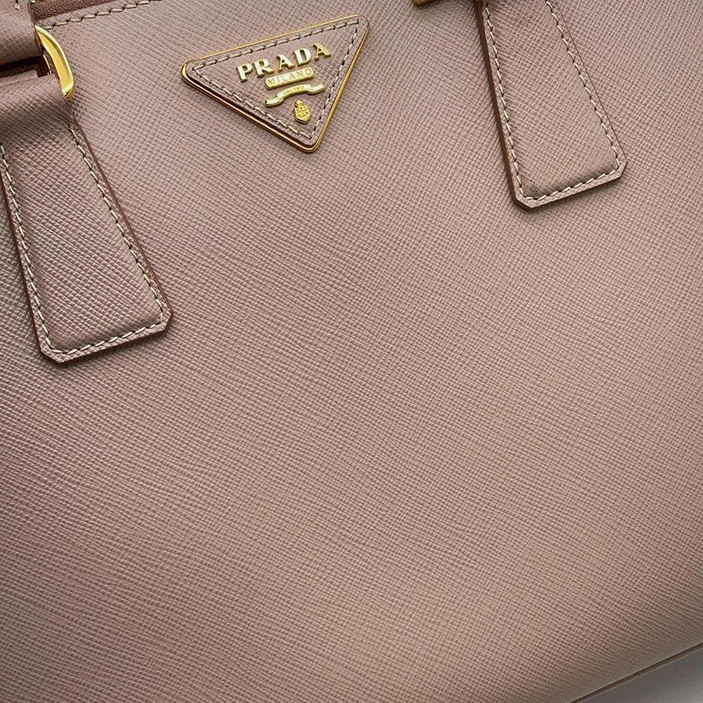 Prada Pink Saffiano Leather Tote Bag