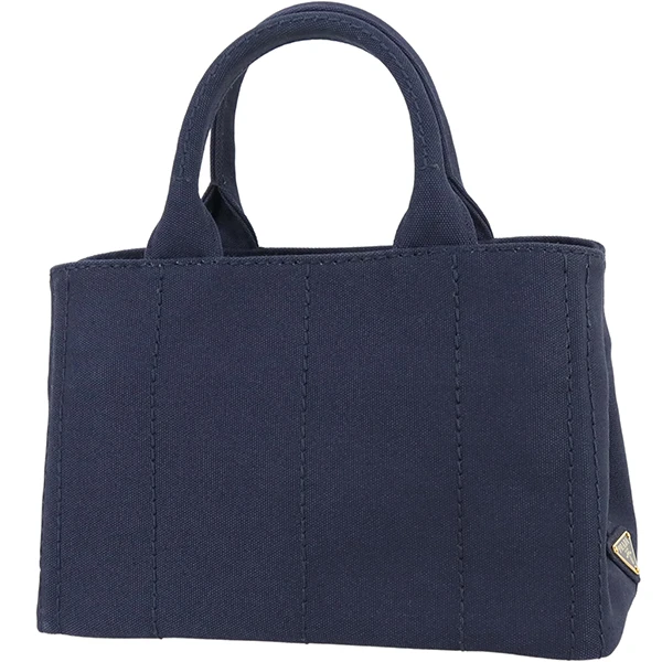 Prada Navy Blue Canvas Canapa Logo Handbag