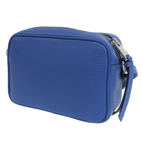 Prada Blue Calfskin Mini Zip Crossbody Bag