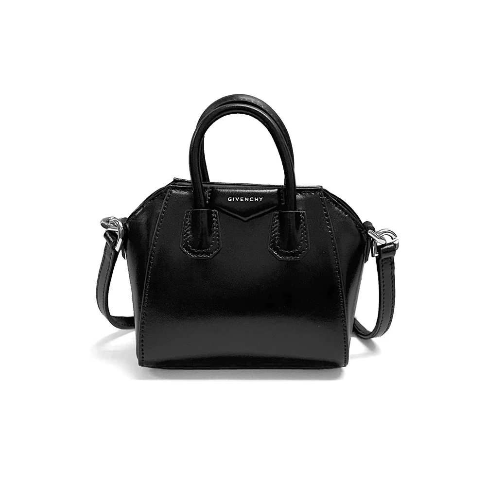 Givenchy Black Leather Micro Antigona Satchel Bag