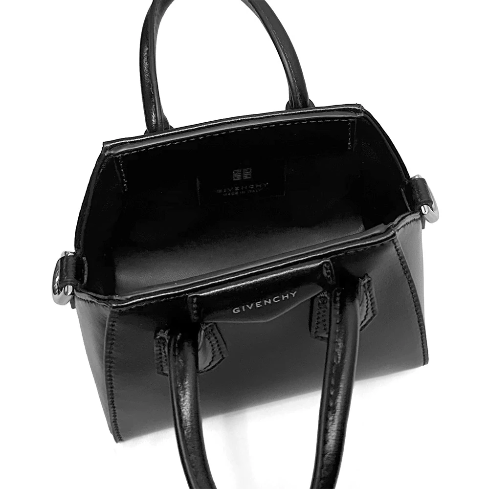 Givenchy Black Leather Micro Antigona Satchel Bag