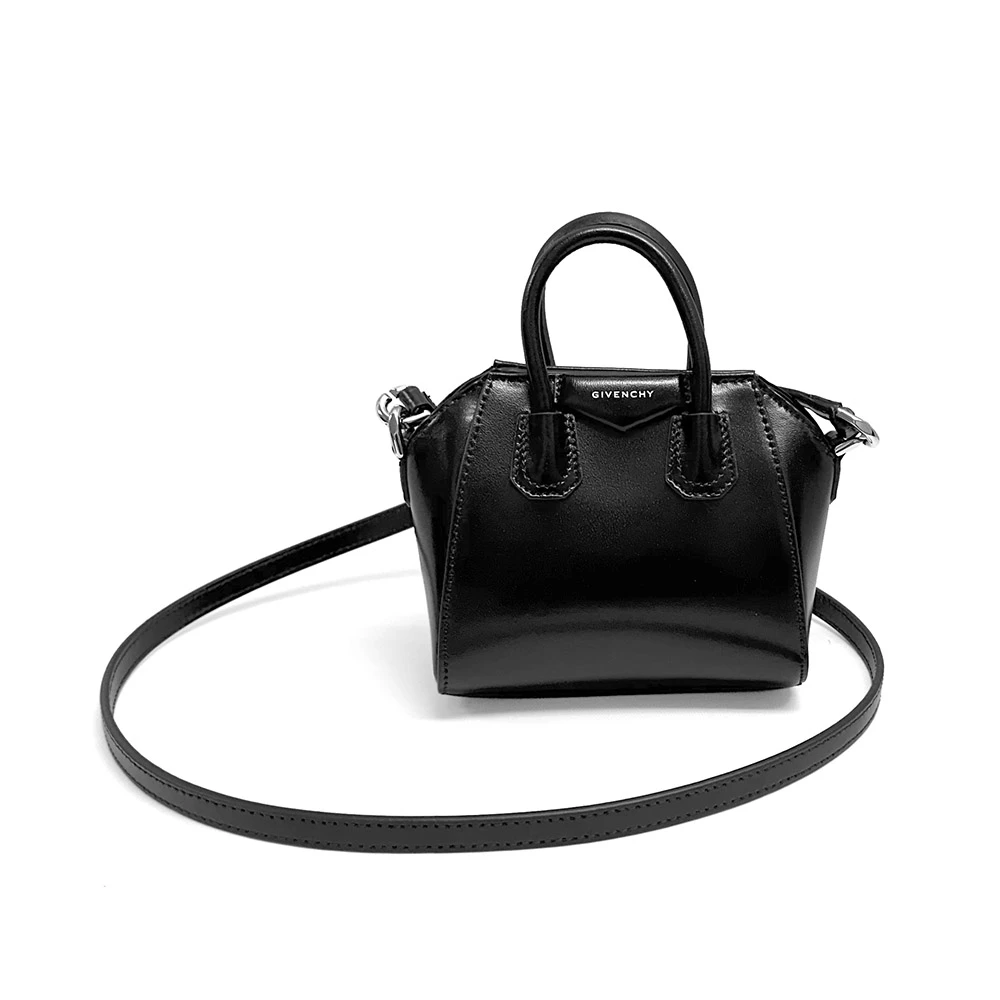 Givenchy Black Leather Micro Antigona Satchel Bag